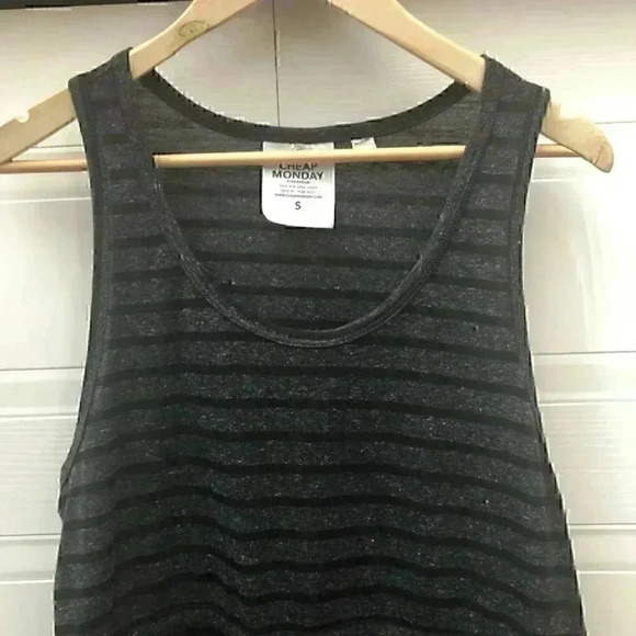 Cheap Monday  Draw Dress Striped Drawstring Linen Blend Comfort Fit - Picture 3 of 9